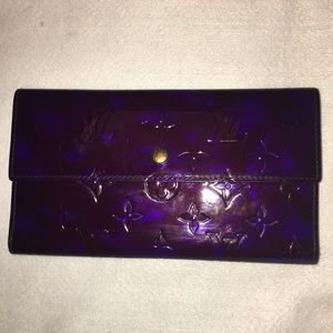 Louis Vuitton Vernis Sarah custom art wallet